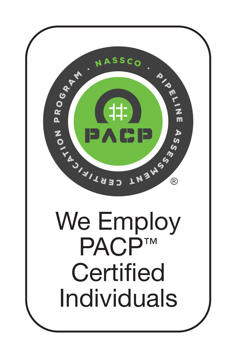 NASSCO PACP Pipeline Assessment Certification — We Employ PACP Certified Individuals