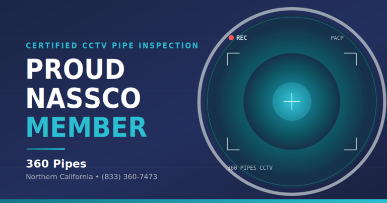 360 Pipes proud NASSCO member – certified CCTV pipe inspection in Northern California